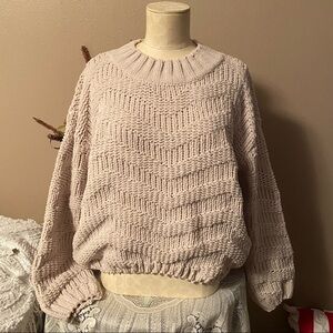 POL Cream Chevron knit Sweater small